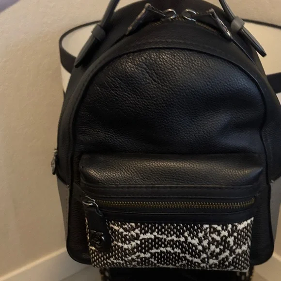 Coach Black Leather Backpack - Picture 6 of 13